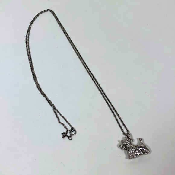 Sterling Scotty Dog Pendant and Chain - Picture 3 of 7